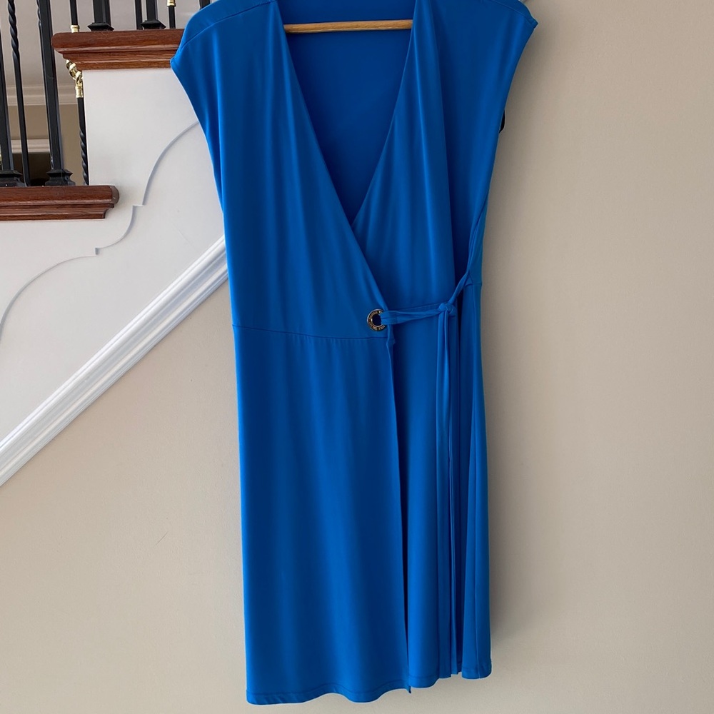 Ivanka Trump Vibrant Blue Midi Dress